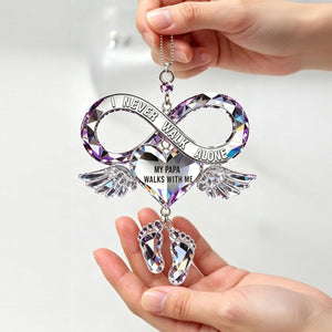 I NEVER WALK ALONE Personalized Infinity Love Keepsake Ornament