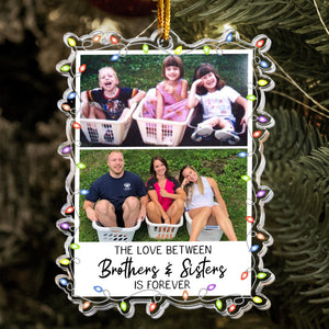 Childhood Photo Upload - Funny Moment For Family, Siblings - Personalized Acrylic Ornament
