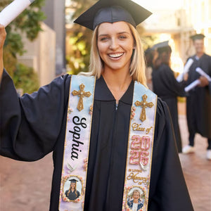 Forever In My Heart - Personalized Custom Graduation Stole