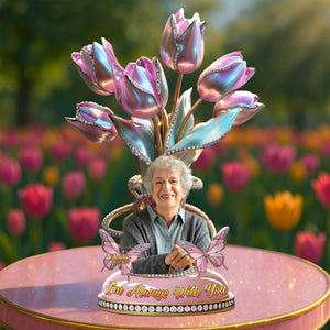 Personalized Memorial Flower Heaven Plaque - Custom Photo Gifts For Loved Ones