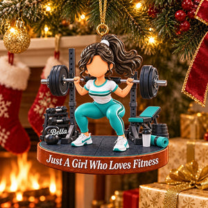 Just A Boy Who Loves Fitness - Personalized Christmas Ornament Gift for Fitness Lover