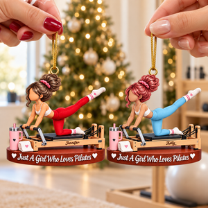 Pilates Lovers Gift - Just A Girl Who Loves Pilates Personalized Christmas Ornament
