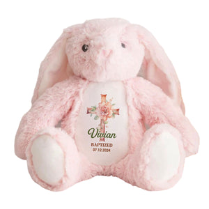 Kid Christening Day - Personalized Stuffed Bunny