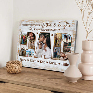 DAD Photo Collage Gift, Personalized Dad Canvas Print, Father’s Day Gift for Husband