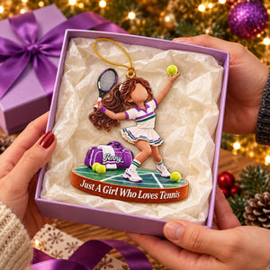 Tennis Gift - Just A Boy Who Loves Tennis Personalized Christmas Ornament