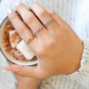 Ties of The Heart Personalized Birthstone Ring