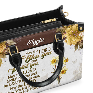 May The Lord Bless You And Protect You-Personalized Leather Handbag