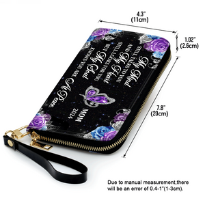 My Mind Still Talks To You - Personalized Leather Clutch Purse
