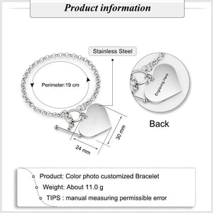 Personalized Heart Bracelet I'm Always With You - Memorial Gift For Family, Friend