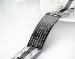 Lord's Prayer Bracelet,Cross Bracelet, Men's Bracelet