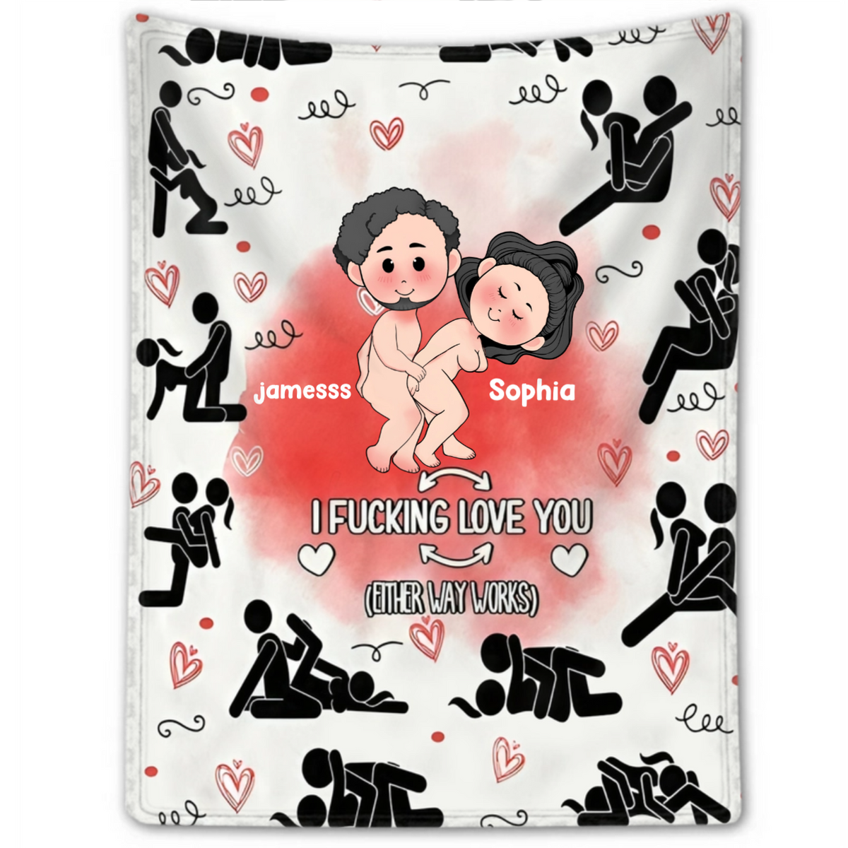 I Love You - Personalized Couple Blanket - Gifts For Couple
