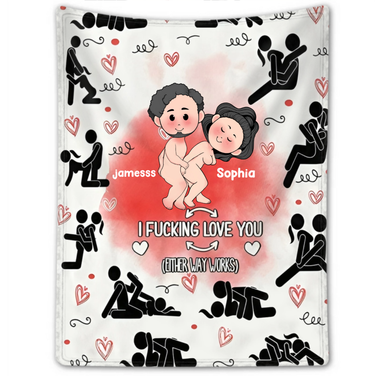 I Love You - Personalized Couple Blanket - Gifts For Couple