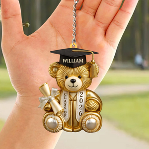 This Bear Graduated So They Don't Have To - Class Of 2026 Personalized Acrylic Keychain