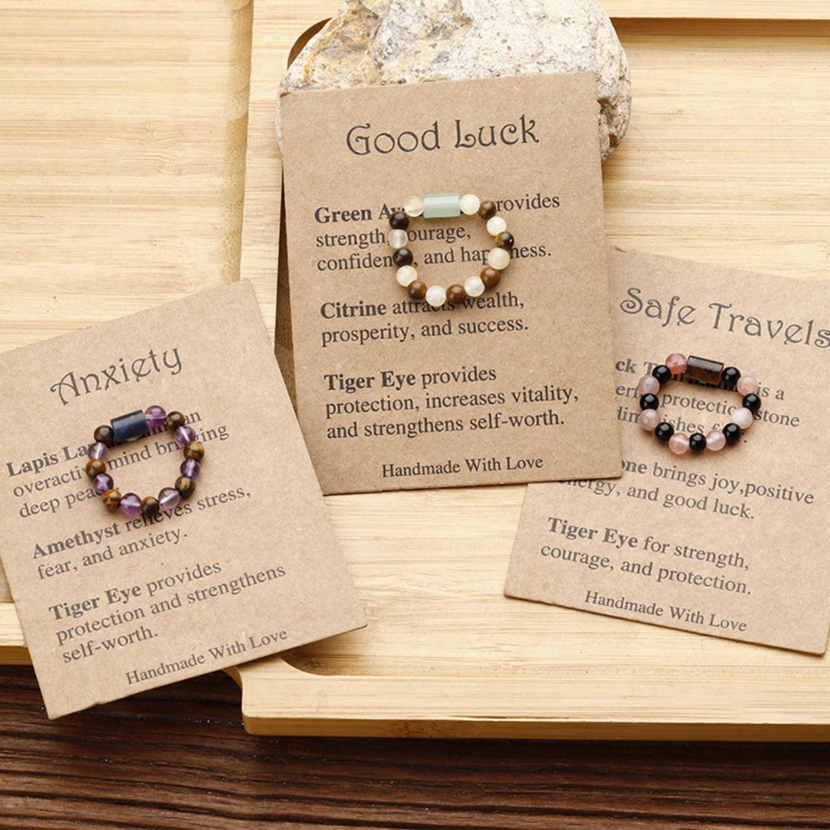 Healing crystals,Beaded elastic ring