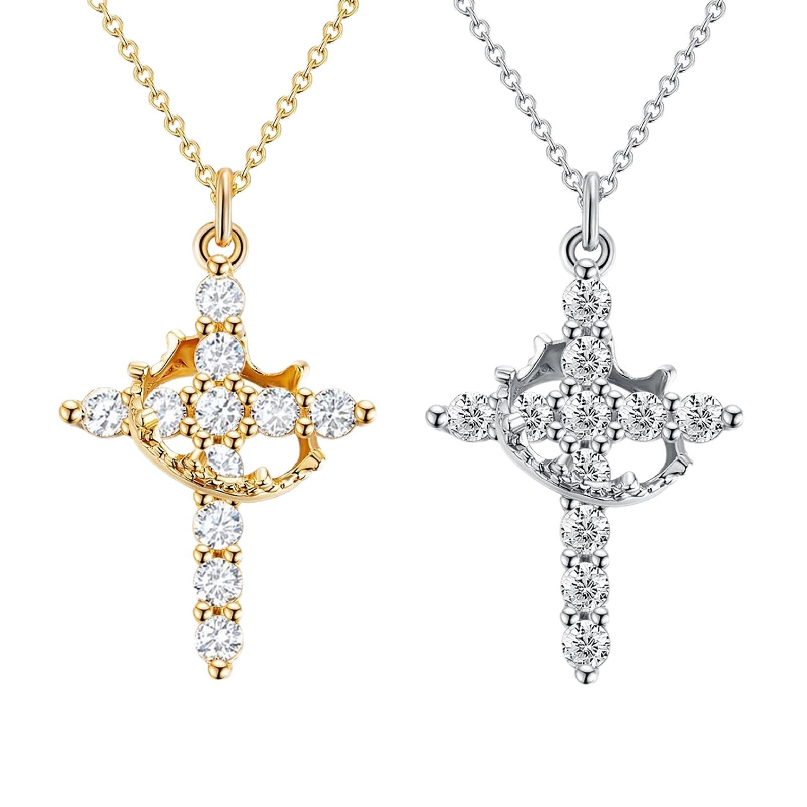 Crown Cross Necklace