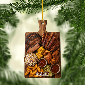 World Cuisine Platter Ornament – Personalized Christmas Tree Hanging Decoration Gift For Foodie