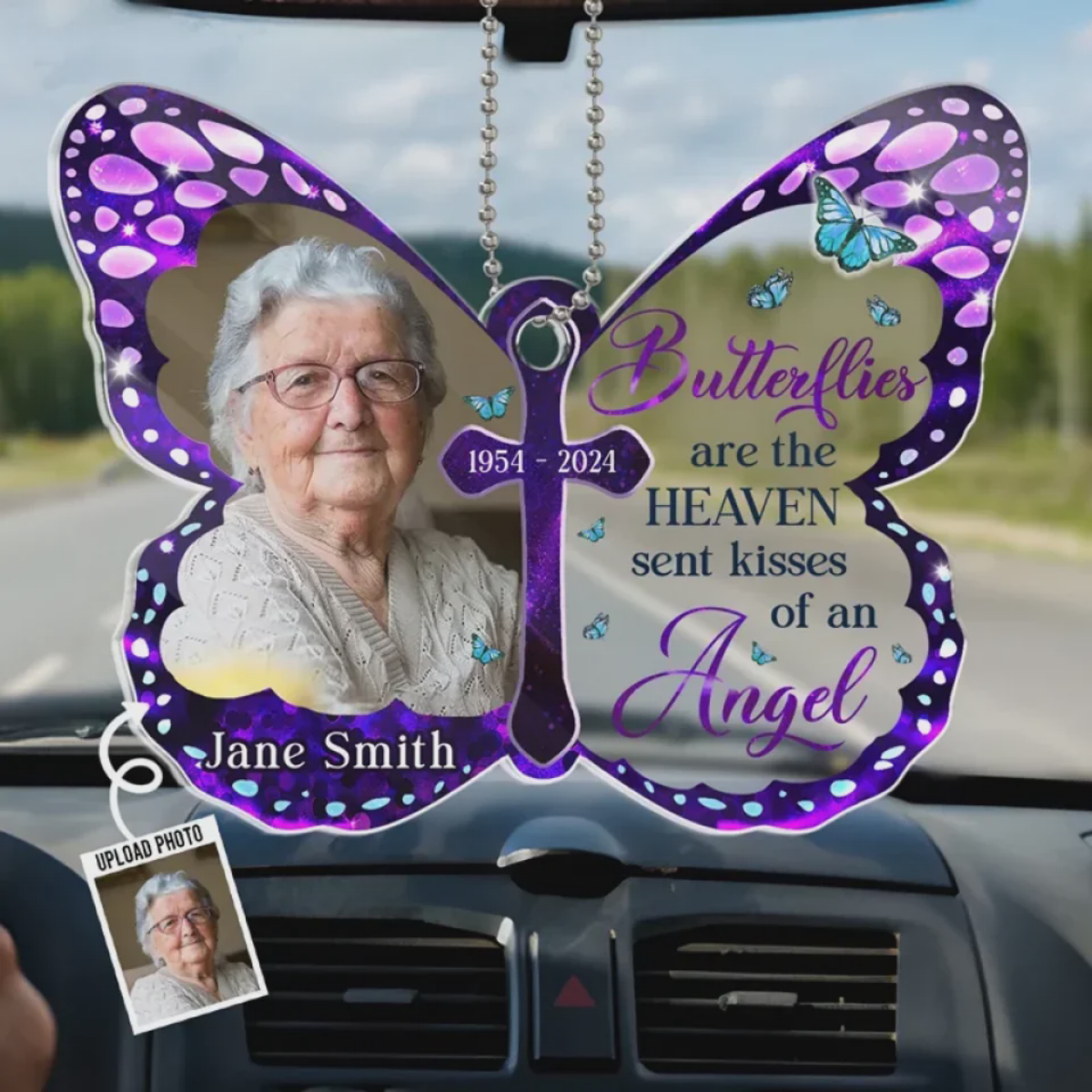 Custom Photo In Memory, We Keep Their Spirit Alive - Memorial Personalized Car Ornament