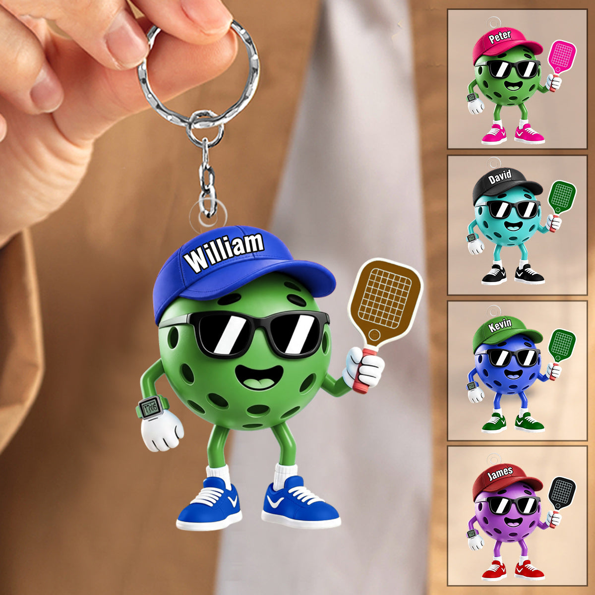 Pickleball Fan Keychain – Personalized 2026 Gift For Players & Lovers