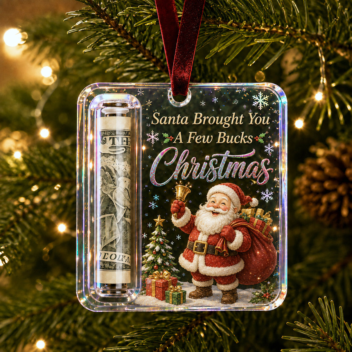 Christmas Cash Gift Holder Ornament