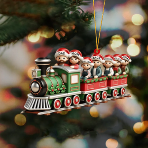 Family Train Personalized Christmas Ornament