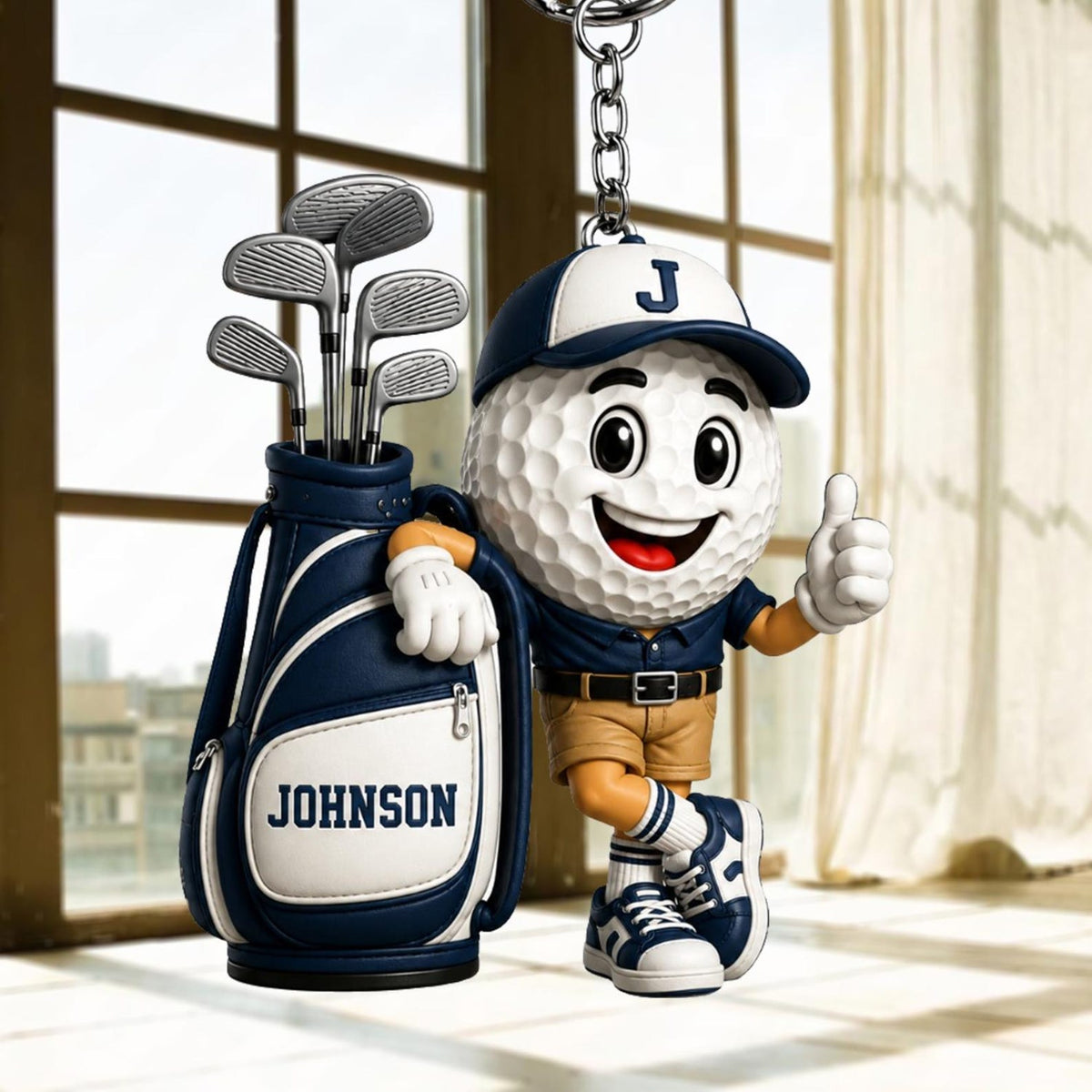 Golf Player Keychain  – Personalized Gift For Golf Lovers