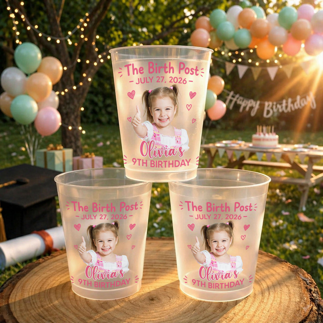 The Birth Post Birthday - Personalized Frosted Cups