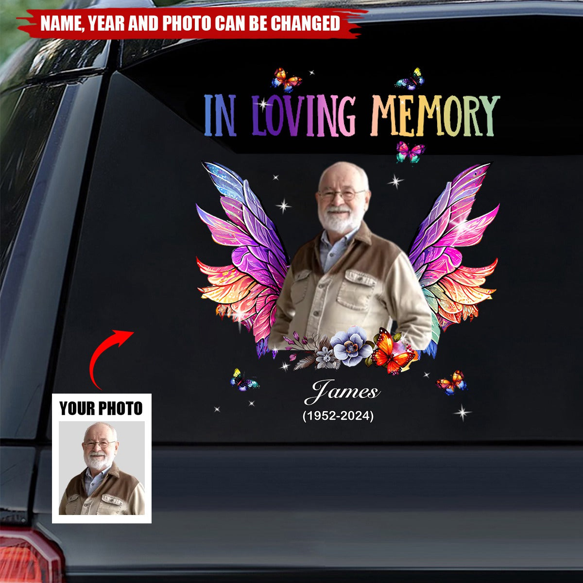 In Loving Memory Personalized Memorial Decal