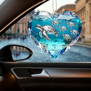 Sea Turtle Mom Personalized Acrylic Car Hanger Ornament