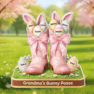 Grandma's Bunny Posse Howdy Easter - Personalized Acrylic Plaque
