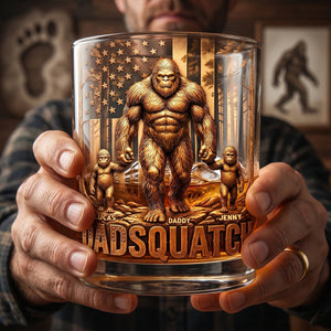 Wild Dad Energy Whiskey Glass - Personalized Gifts For Dads