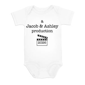 A Mom Dad Production Personalized Baby Onesie Gift for Parents Baby Onesie with Custom Parents Name