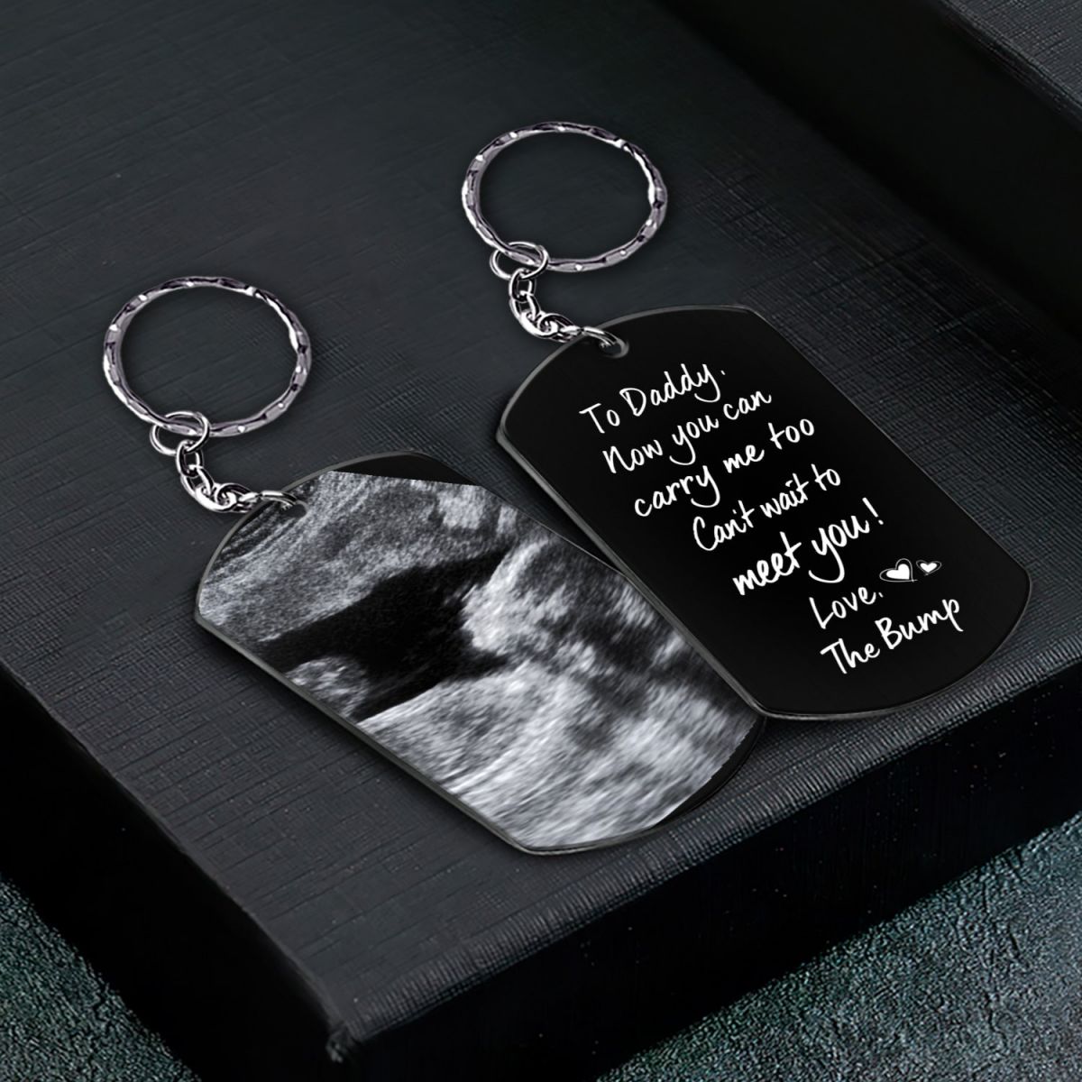 To Daddy/Mommy Now You Can Carry Me Too-Personalized Keychain Gift For New Parents