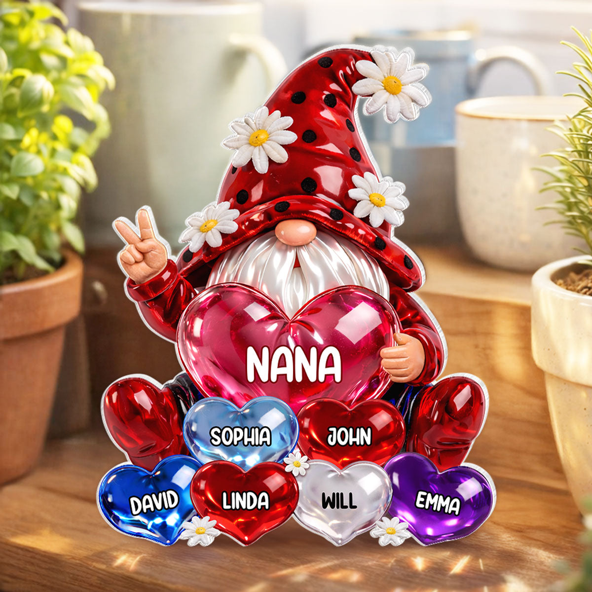 Grandma Little dwarf with Grandkids Names - Personalized Acrylic  Plaque