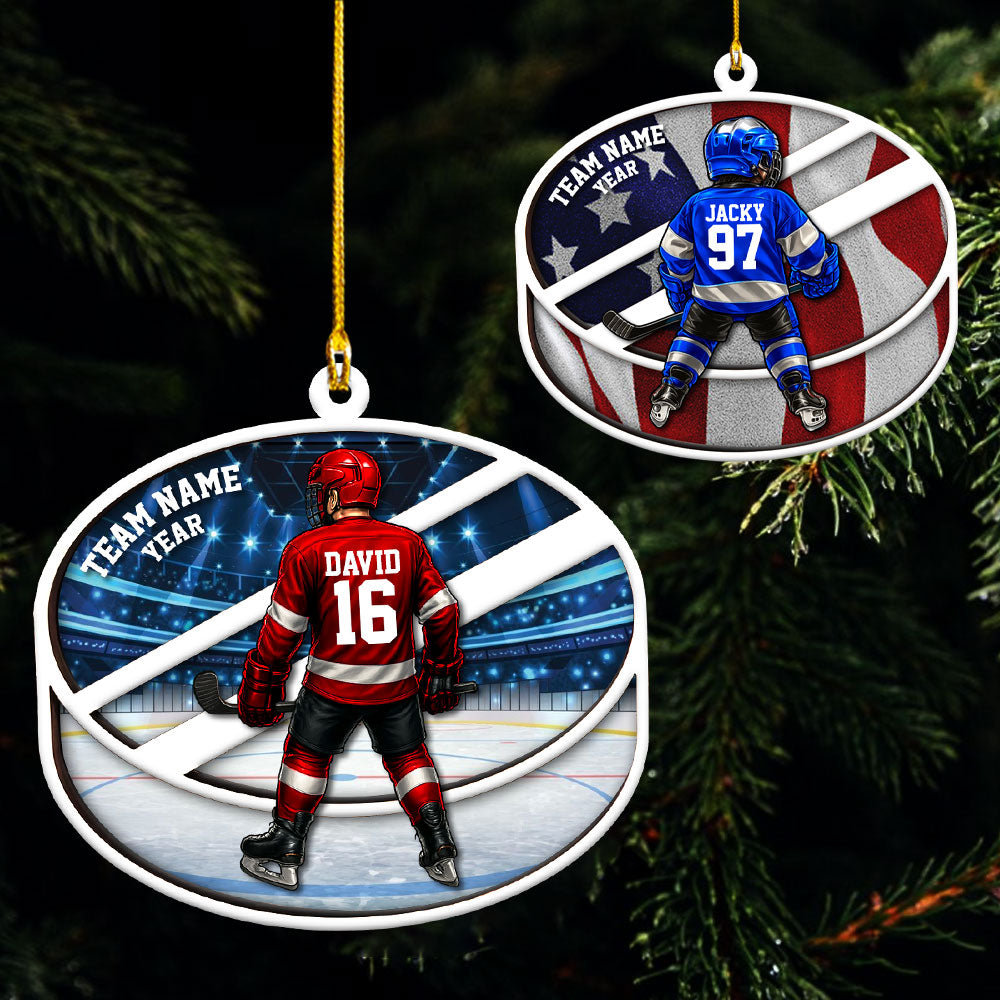 Hockey Player Ornament - Personalized Gifts For Players