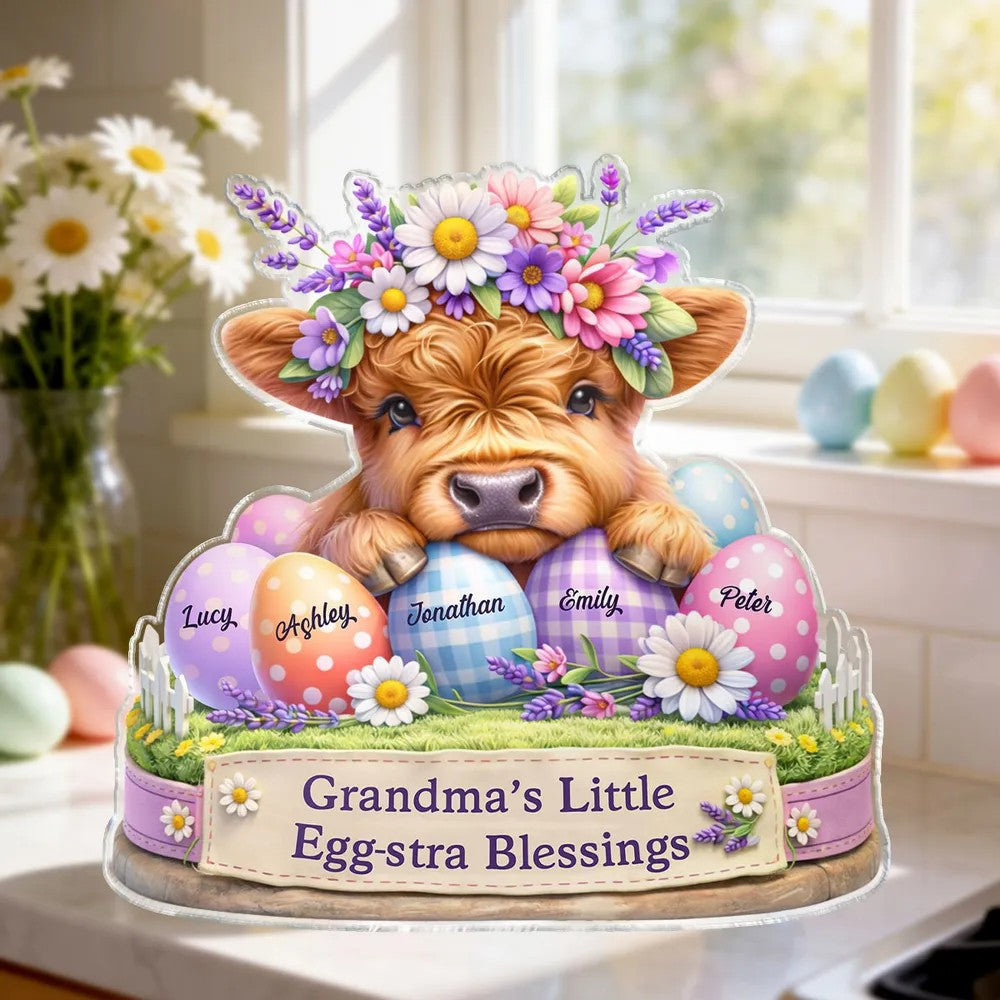 Grandma’s Little Egg-stra Blessings - Personalized Acrylic Plaque