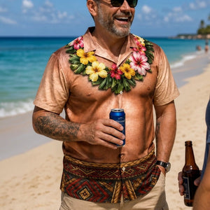 Funny Tropical Hawaiian Aloha Shirt - Personalized Summer Vacation And Travel Gifts For Men