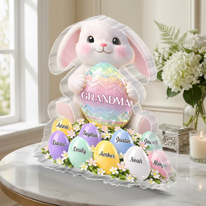 Custom Acrylic Plaque - Personalized Easter Gifts For Mom, Grandma - Bloom With Grace And Love