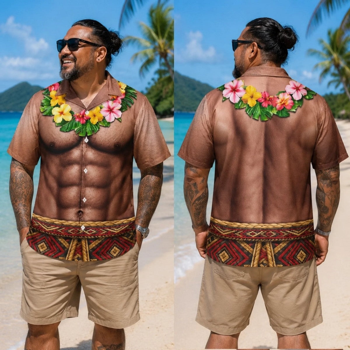 Funny Tropical Hawaiian Aloha Shirt - Personalized Summer Vacation And Travel Gifts For Men