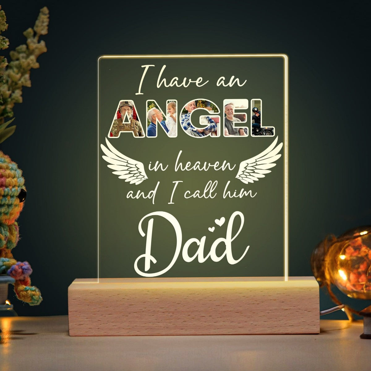 I Have An Angel In Heaven Personalized LED Light