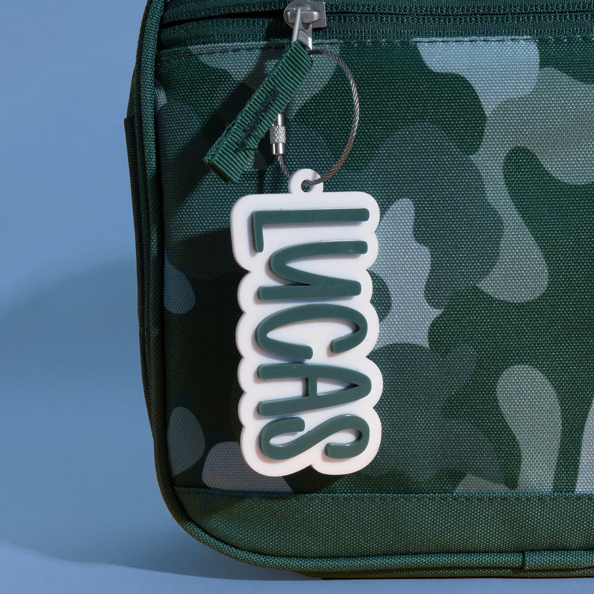 Name Tag for Backpack, Acrylic Keychain, Personalized Gift for Kids Boys