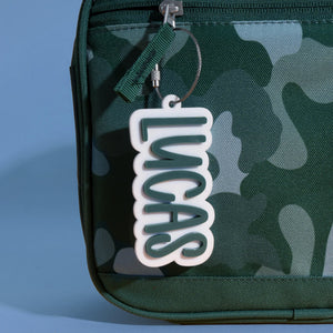 Name Tag for Backpack, Acrylic Keychain, Personalized Gift for Kids Boys
