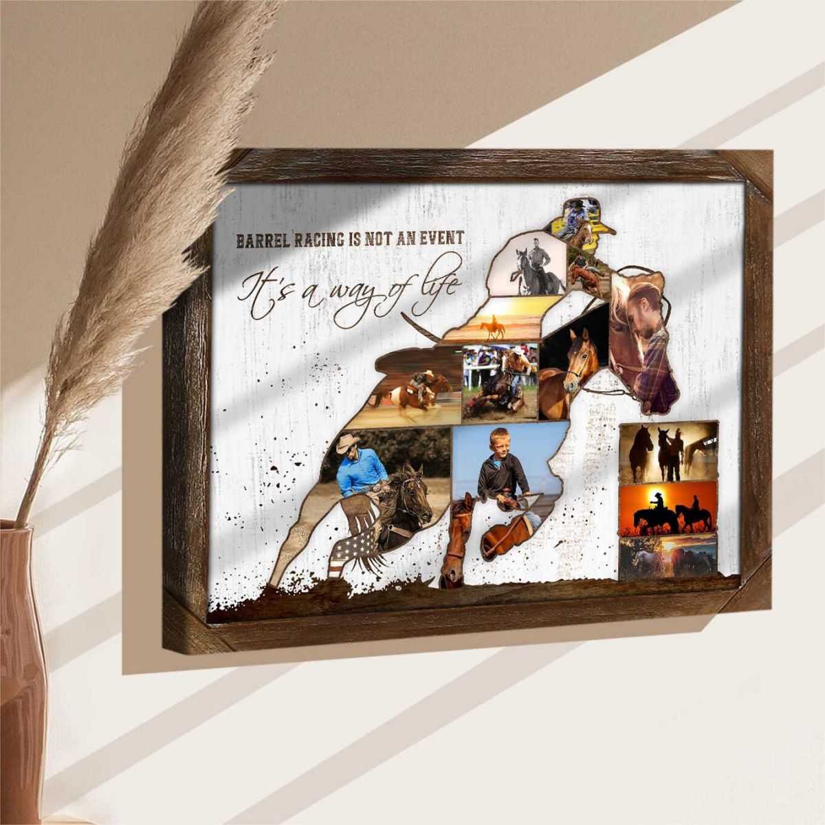Personalized Barrel Racing Photo Collage Poster