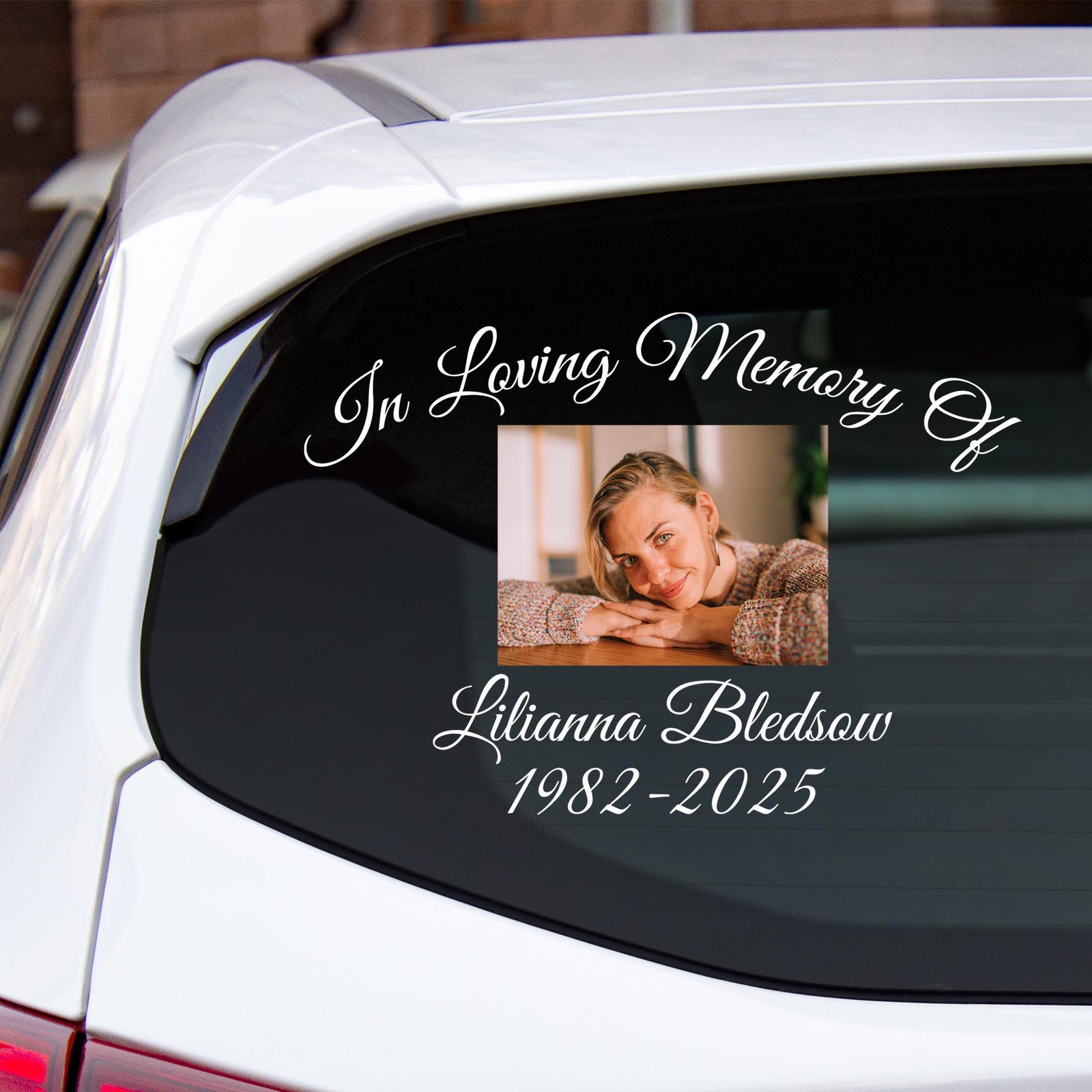 In Loving Memory - Memorial Personalized Photo Decal