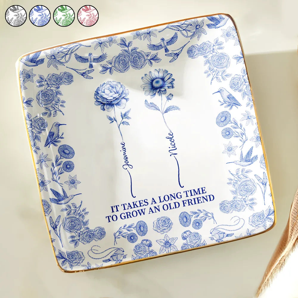 If Besties Were Flowers I'd Pick You - Personalized Jewelry Dish