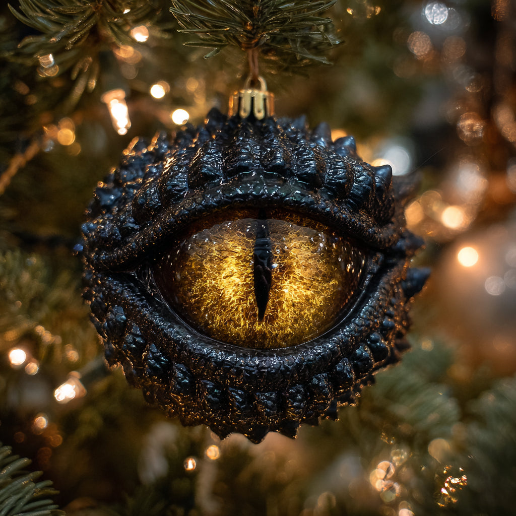 Mythical Beast Personalized Fantasy Eye Christmas Ornament – Book Lover Keepsake