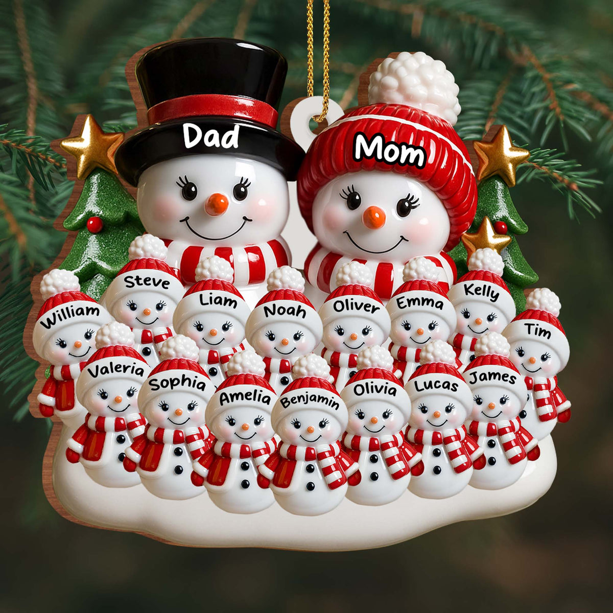 Create A Heartwarming Family Christmas, Personalized Wood Ornament, Gift For Family