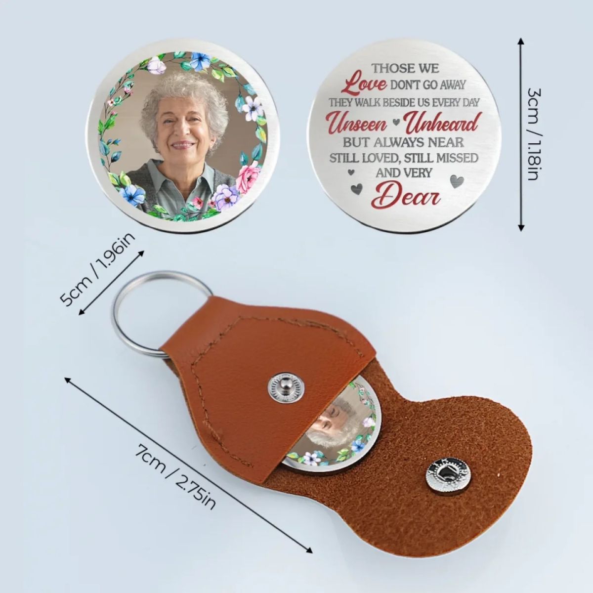 I Will Carry Your Memory With Me - Memorial Personalized Keychain Pocket Hug