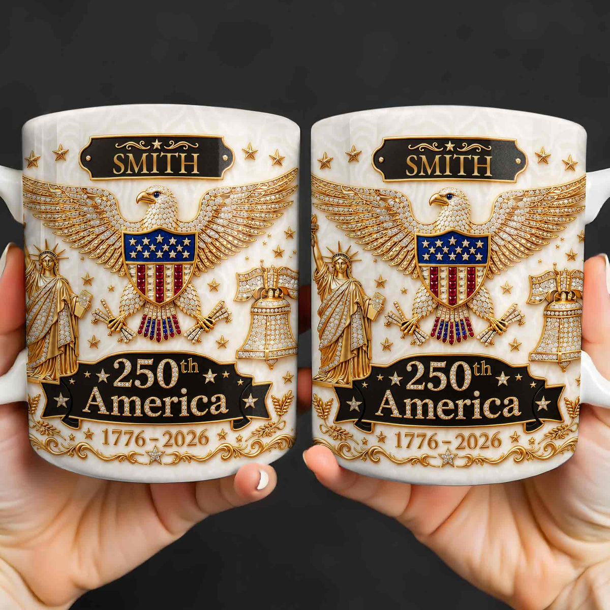 America Patriotic Eagle Personalized Custom Coffee Mug