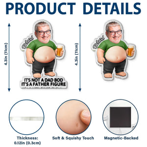 Custom Photo Poke Dad Bod Belly - Personalized Squishy Acrylic Fridge Magnet