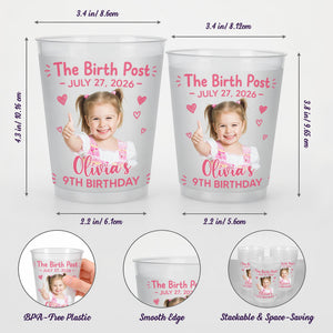 The Birth Post Birthday - Personalized Frosted Cups